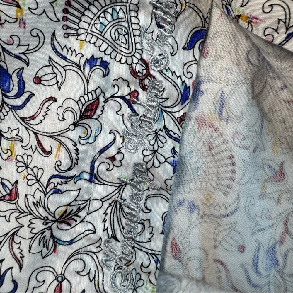 ROBERT GRAHAM Floral‎ Paisley Medallion White Flip Cuff Men's Shirt 2XL - Picture 5 of 8